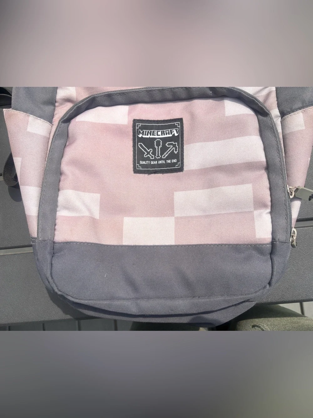 Gray Minecraft Backpack